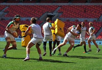 The Springboks training in Port Elizabeth prior to their Tri-nations win over the All Blacks